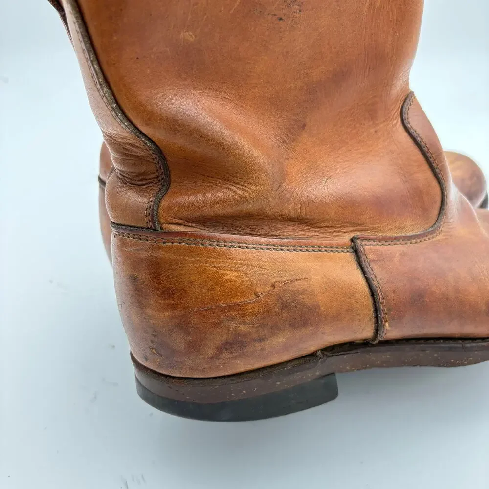 Vintage Pre-50s Chippewa Black Label Leather Utility Roper Boots Men's 10.5